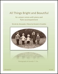 All Things Bright and Beautiful Unison choral sheet music cover Thumbnail